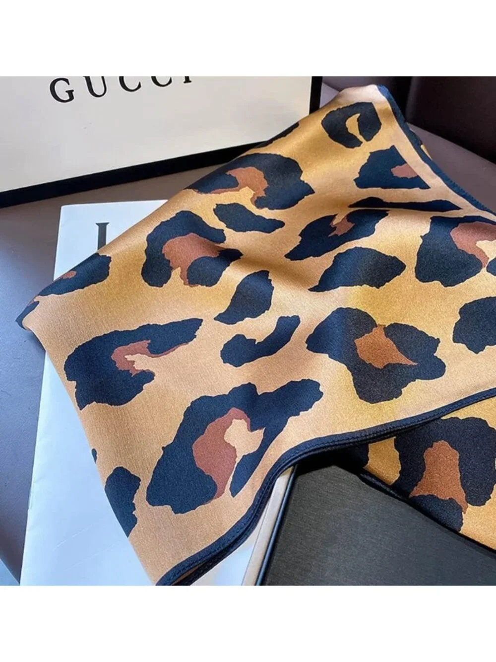 100% Pure Mulberry Silk Square Scarf - 27''x27'' Hair Neckerchief for Women